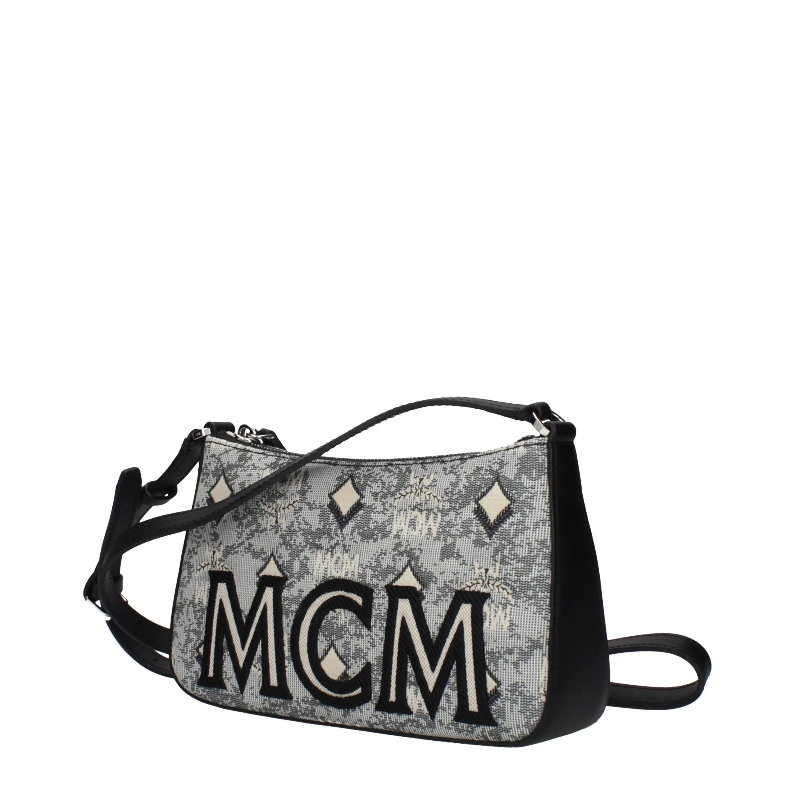 MCM Šedá látková crossbody kabelka