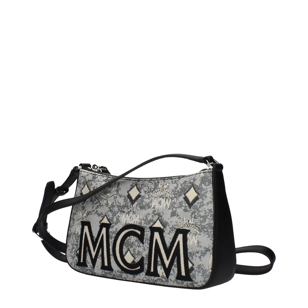 MCM Šedá látková crossbody kabelka