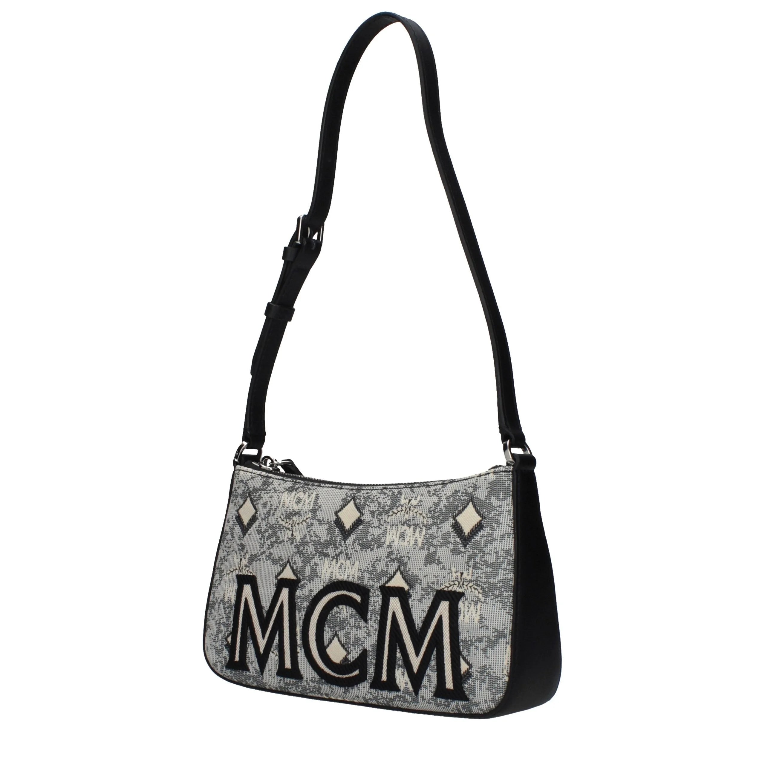 MCM Šedá látková crossbody kabelka