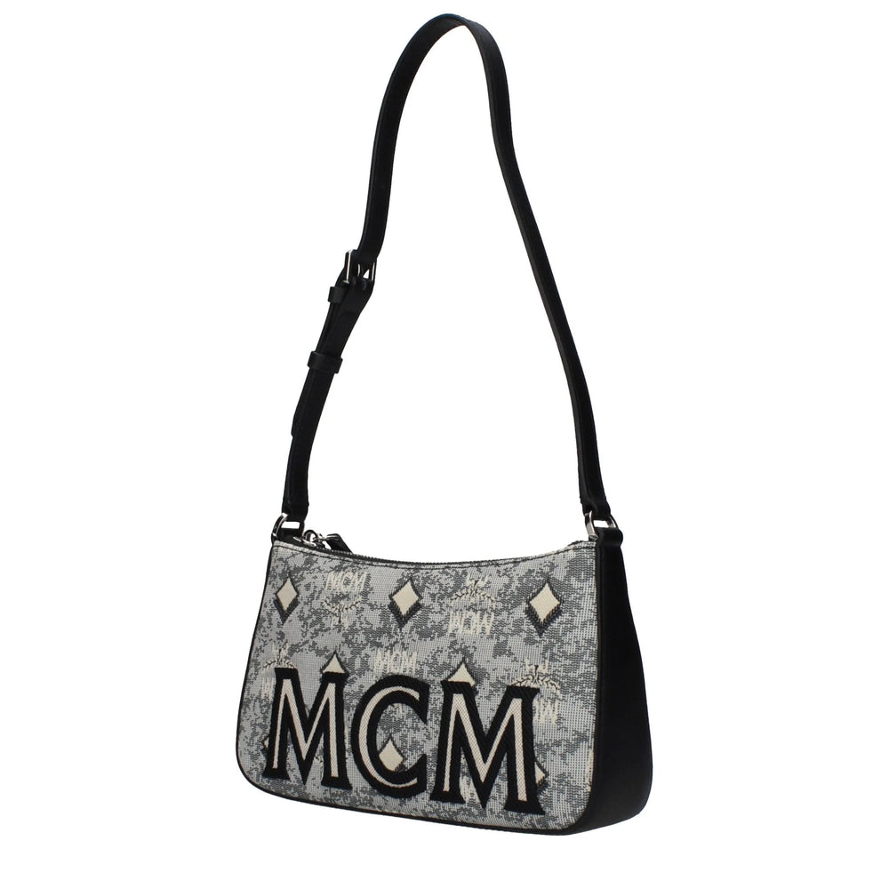 MCM Šedá látková crossbody kabelka