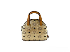 MCM Half Moon Mini Round Top Tote Crossbody Bag