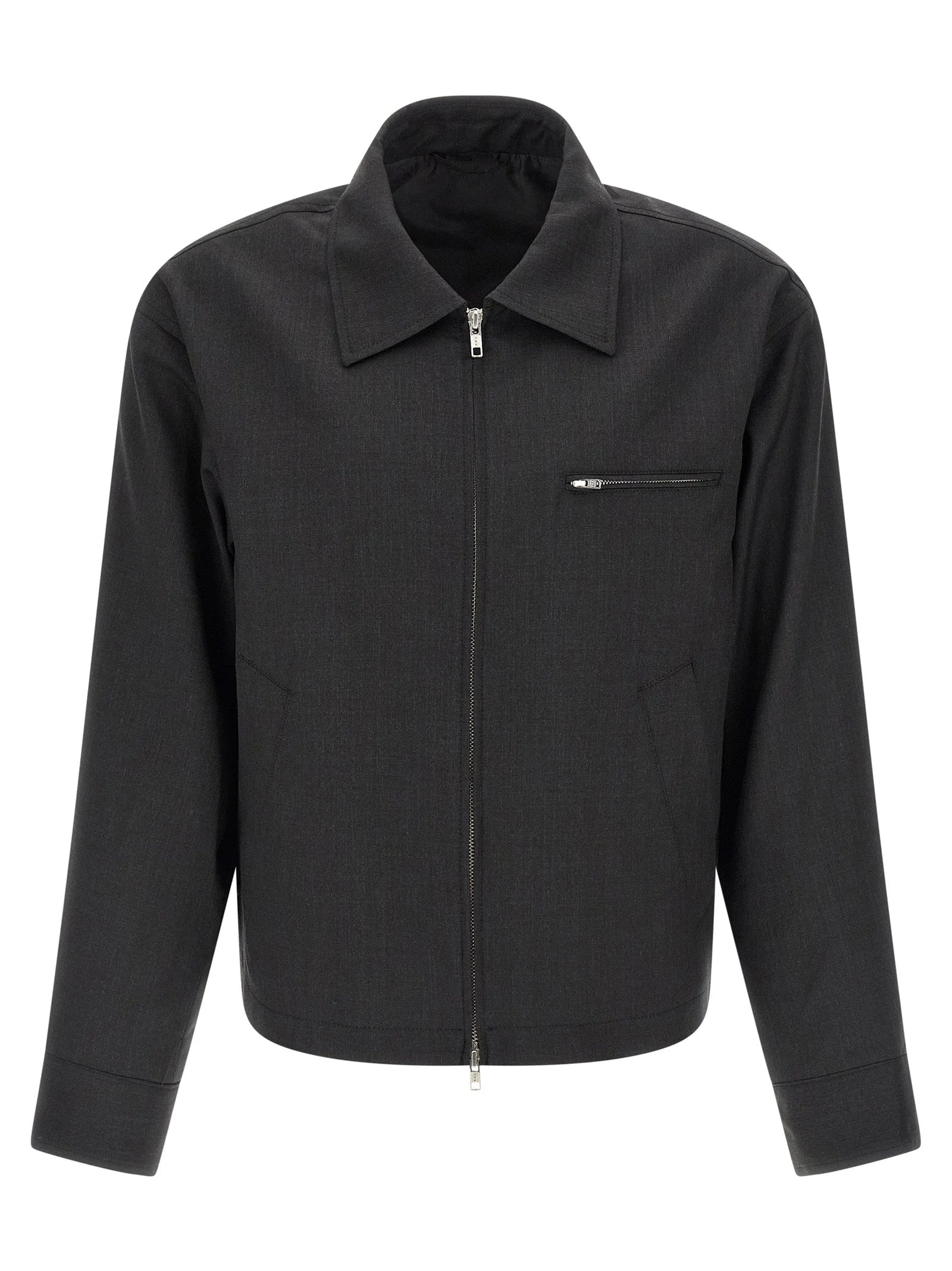 MFPEN Gray Wool Full-Length Jacket - M