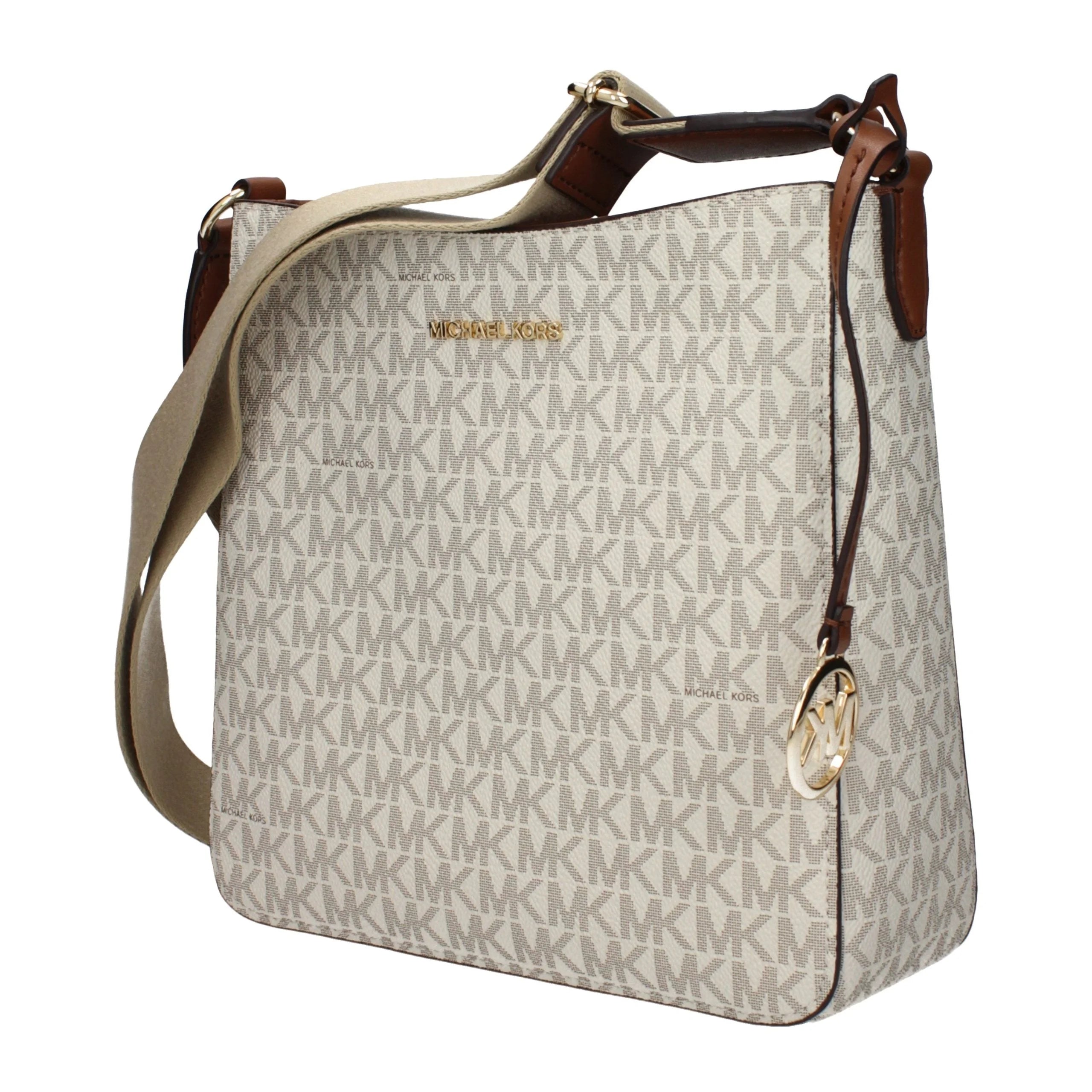 Michael Kors Beige Fabric Crossbody Bag