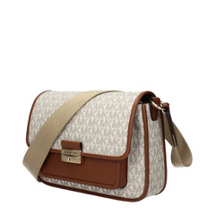 Sac bandoulière en tissu beige Michael Kors