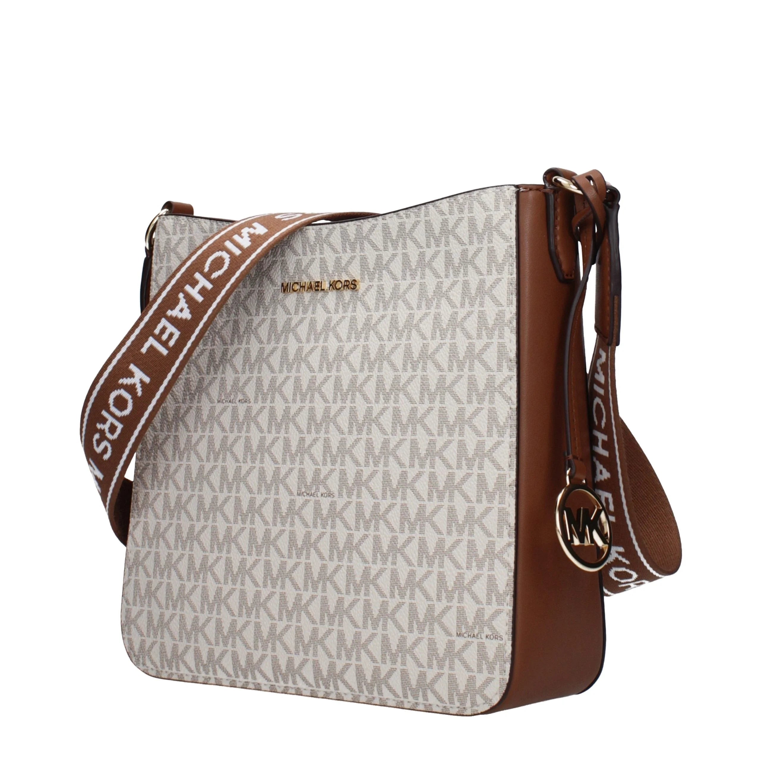 Michael Kors Beige Fabric Crossbody Bag - Cross Body Bags