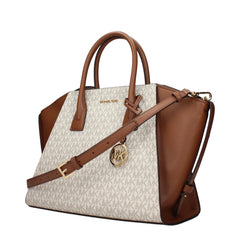 Michael Kors Τσάντα από μπεζ ύφασμα