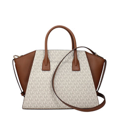 Τσάντα χειρός Michael Kors μπεζ ύφασμα