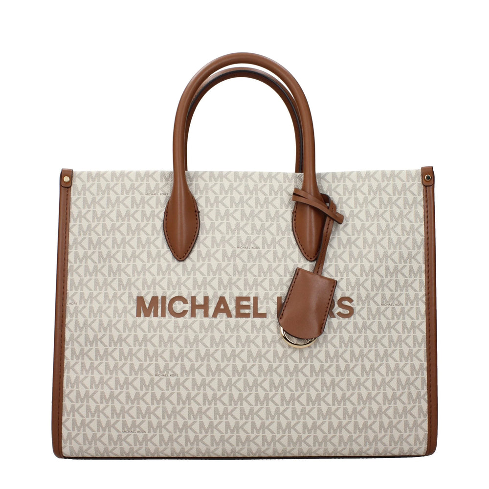 حقيبة يد من Michael Kors مصنوعة من القماش باللون البيج