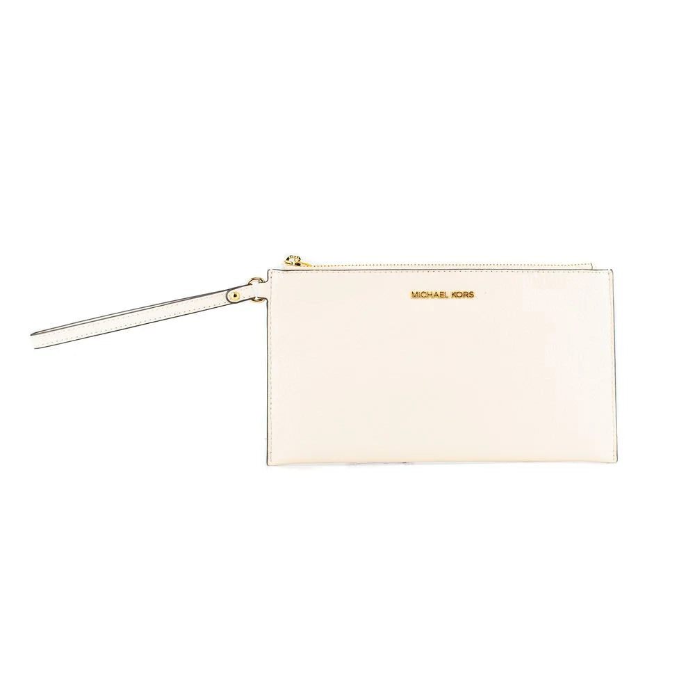Michael Kors Beige Leather Clutch Bag