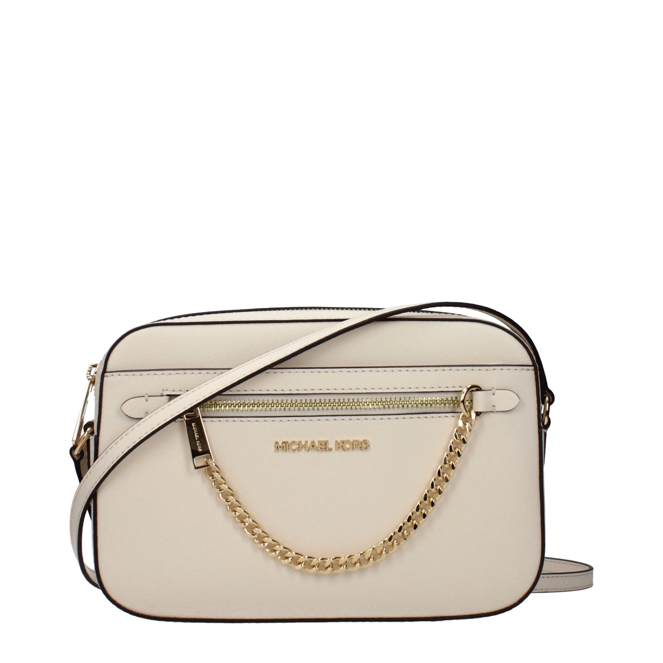 Michael Kors Beige Leather Crossbody Bag