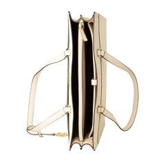 Michael Kors Beige Leather Tote Bag