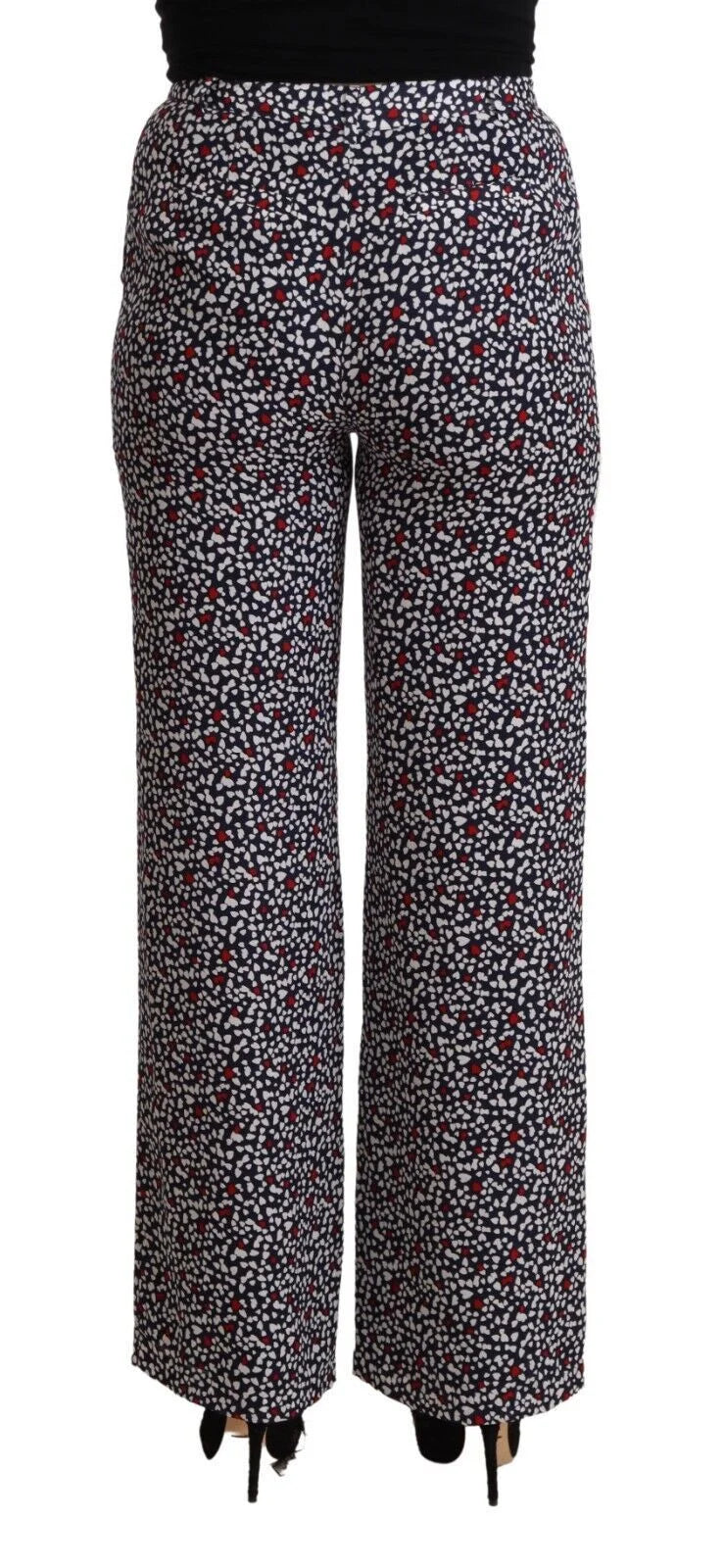 Michael Kors Black High Waist Printed Straight Pants - IT42|M - Trousers