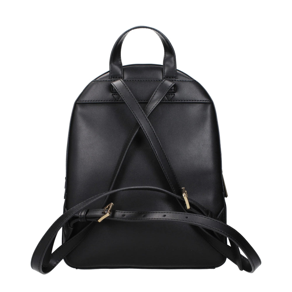 Michael Kors Black Leather Backpacks