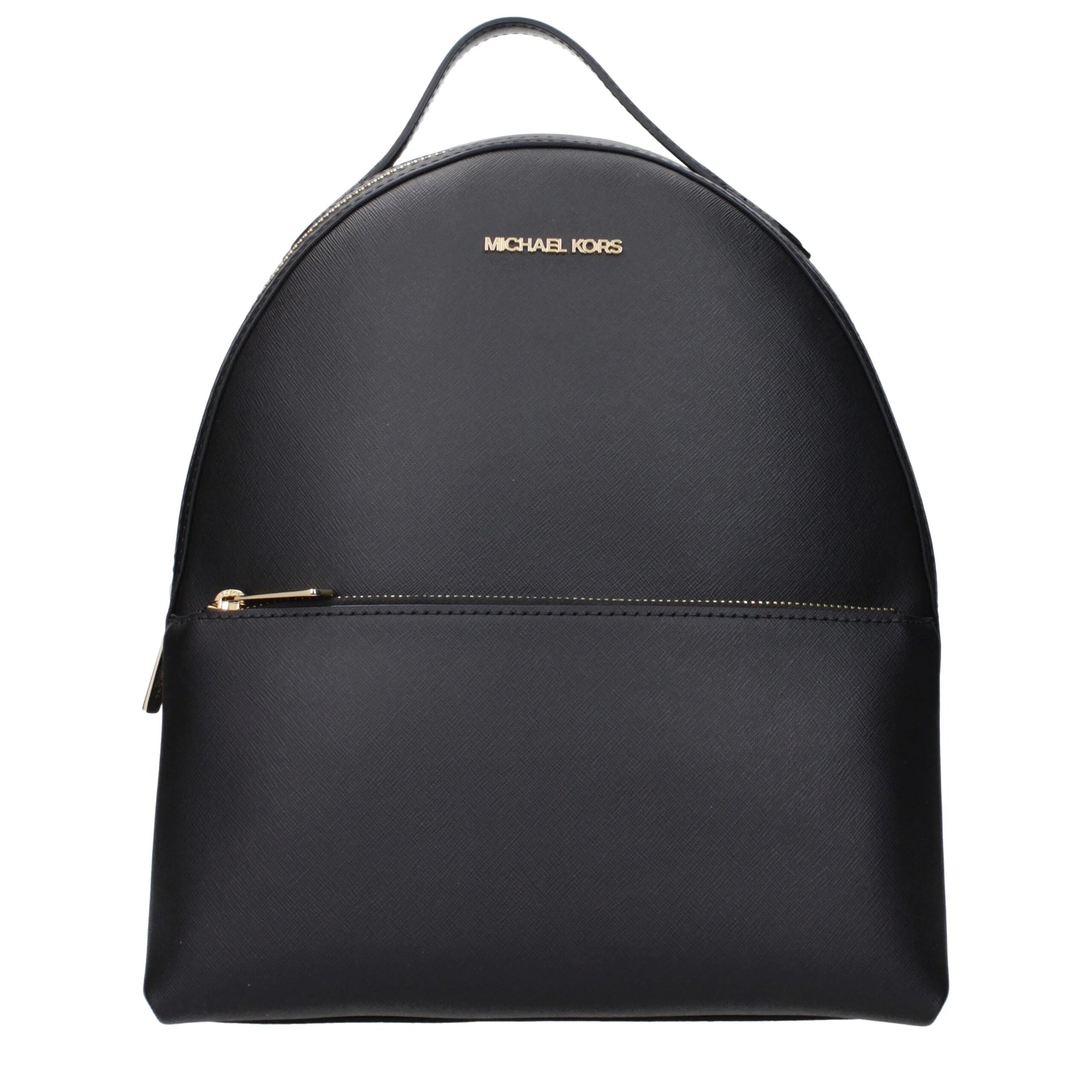 Michael Kors Black Leather Backpacks