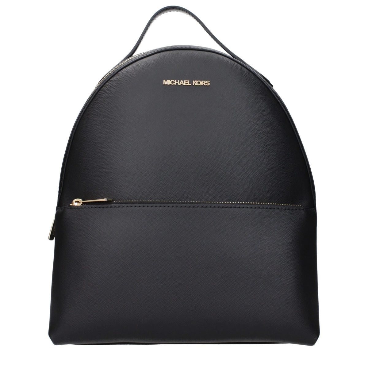 Michael Kors Black Leather Backpacks