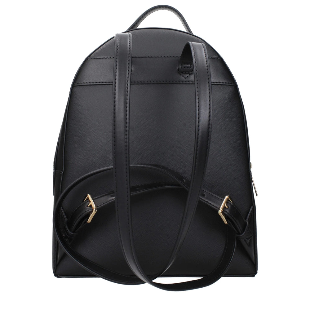Michael Kors Black Leather Backpacks