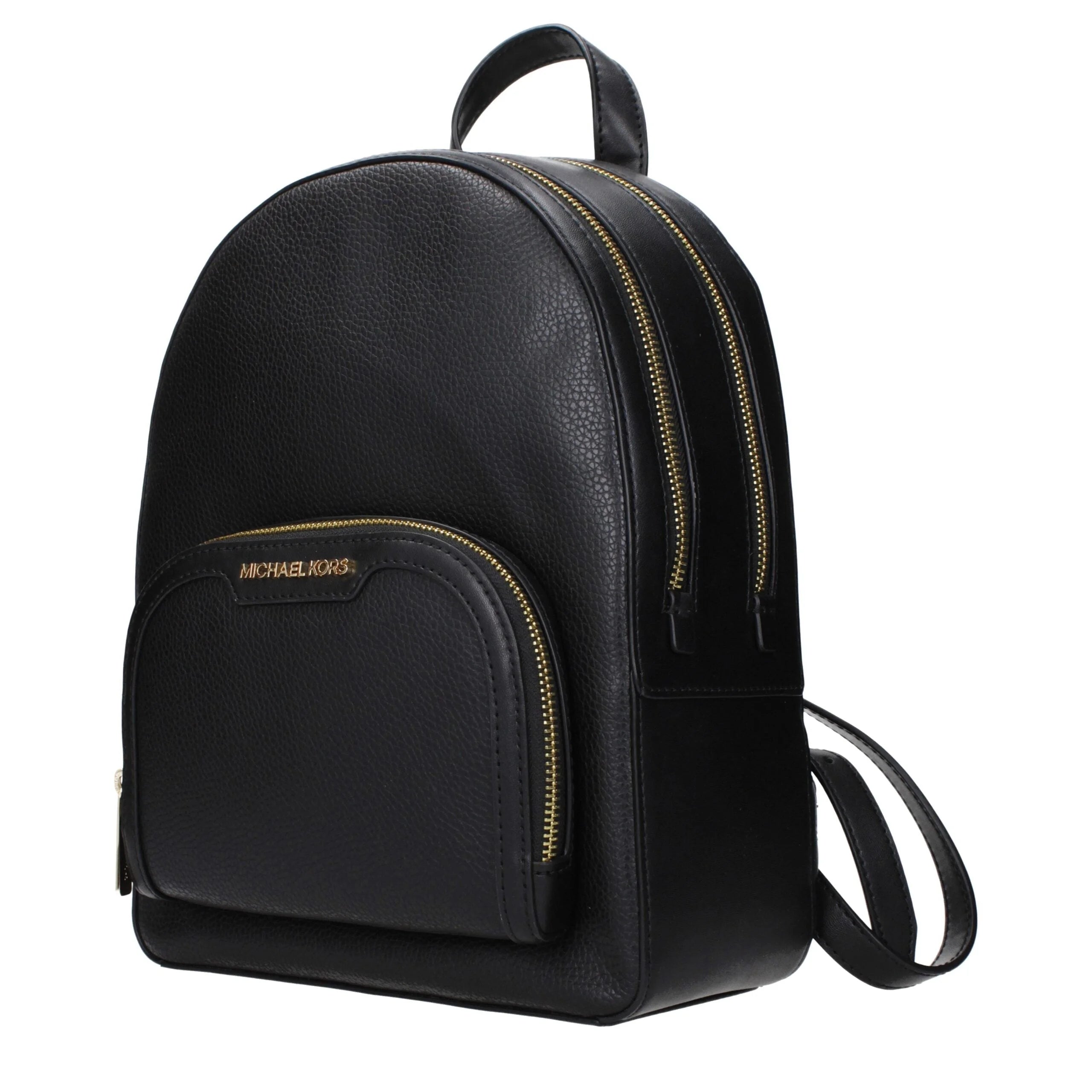 Michael Kors Black Leather Backpacks