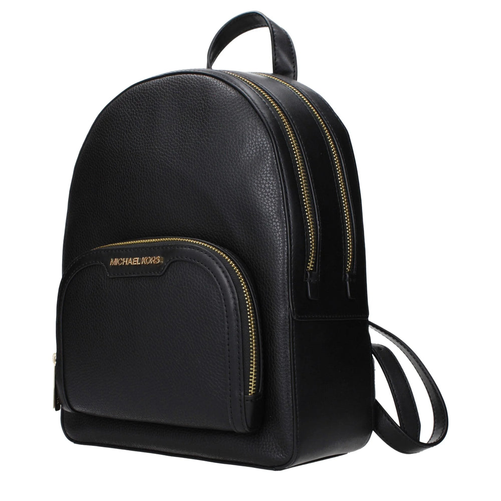Michael Kors Black Leather Backpacks