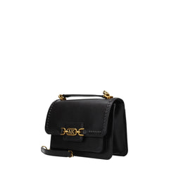Michael Kors Black Leather Shoulder Bags