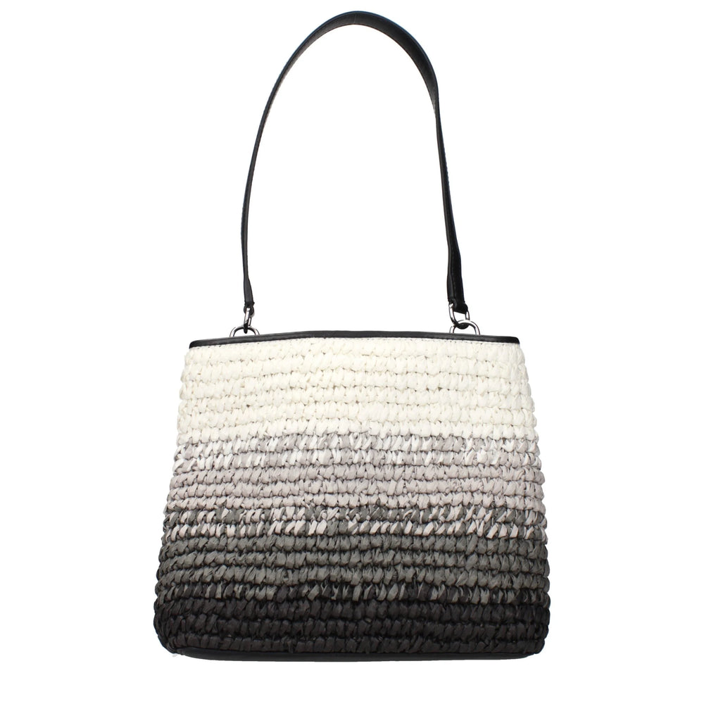 Michael Kors Black Raffia Shoulder Bags