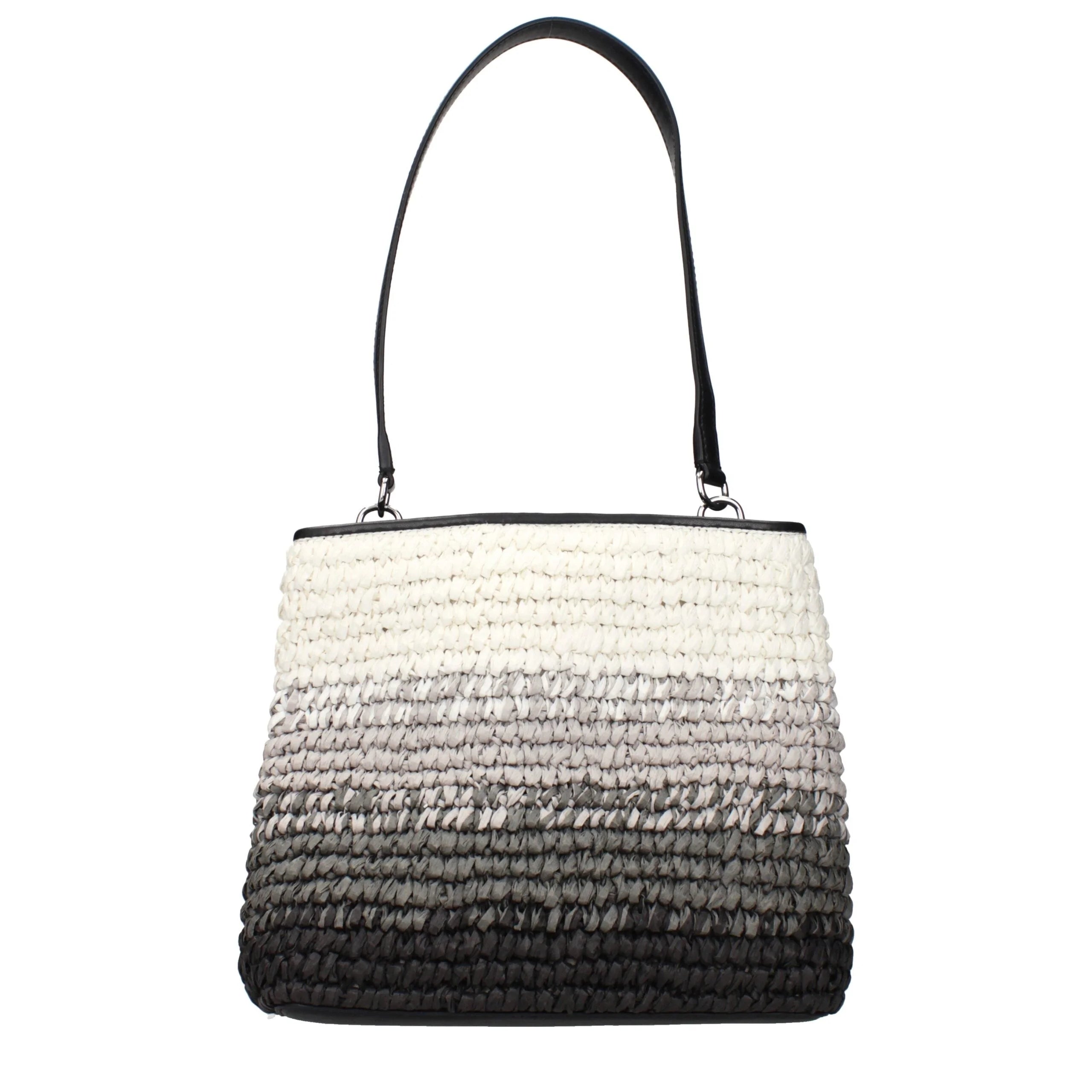 Michael Kors Black Raffia Shoulder Bags