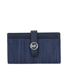 Michael Kors Blue Fabric Wallet