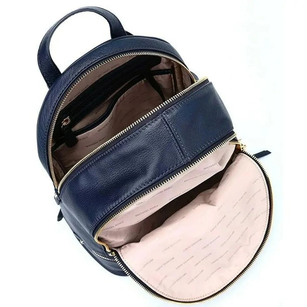 Sac à dos en cuir bleu Michael Kors