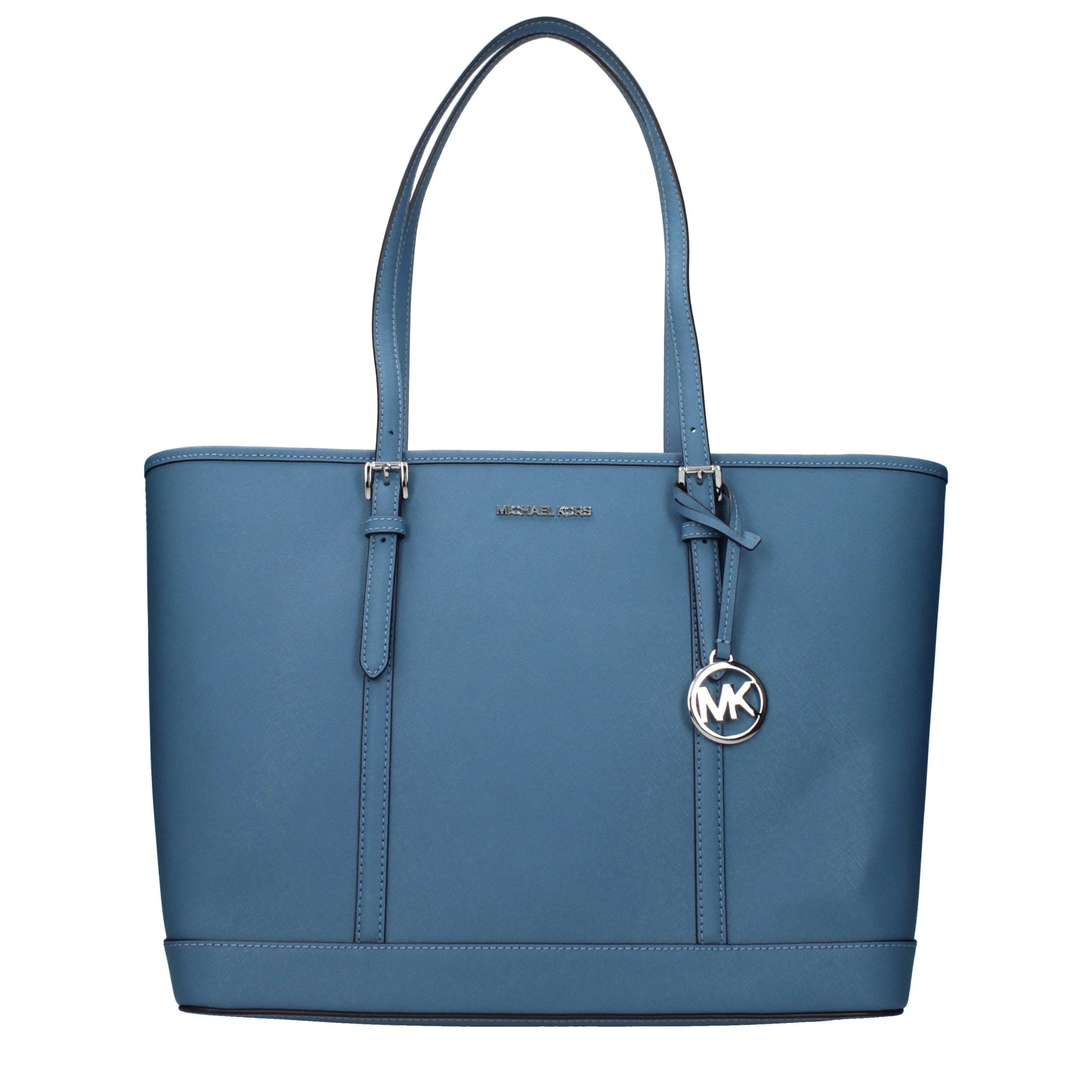 Τσάντα ώμου Michael Kors μπλε δέρμα
