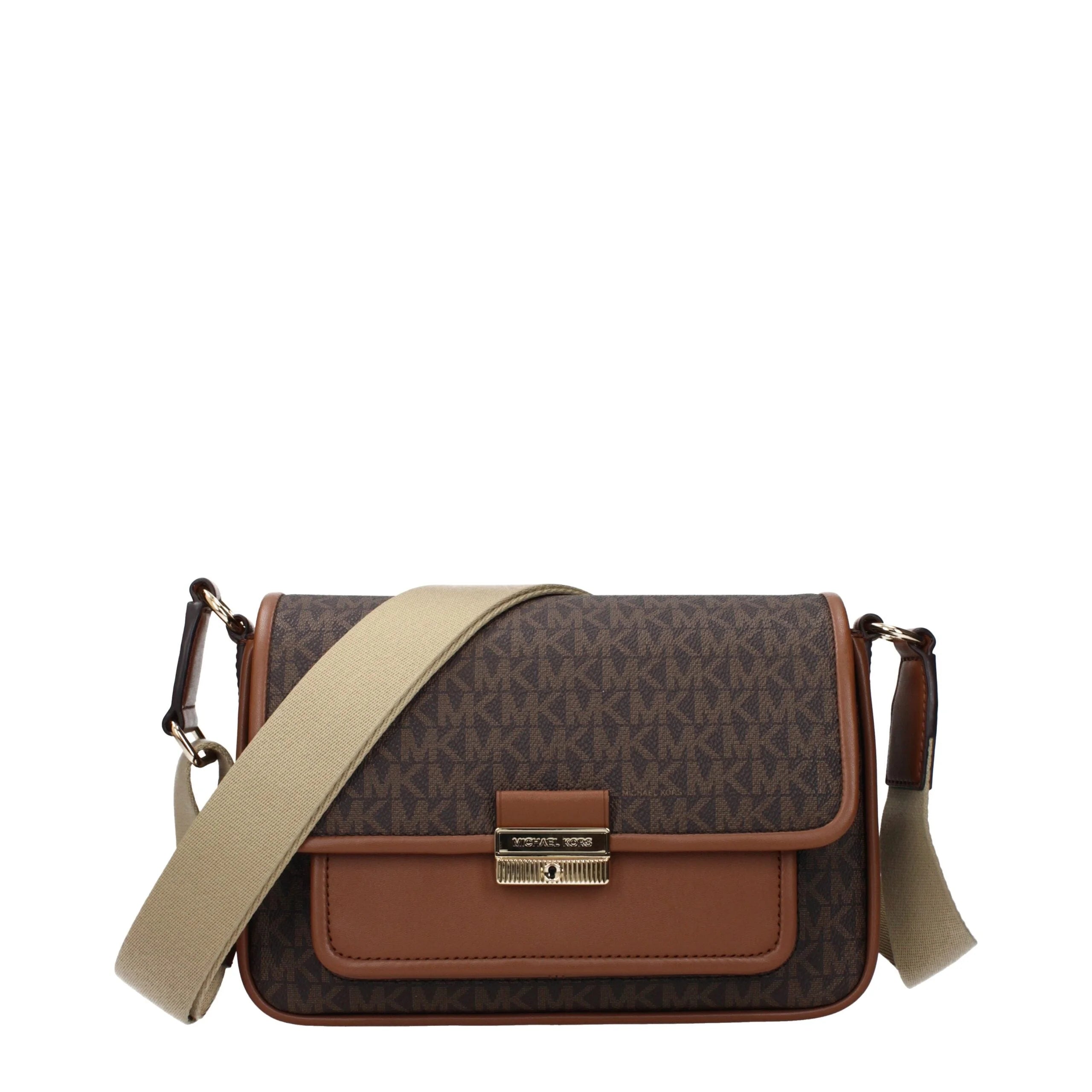 Michael Kors Hnědá kabelka z tkaniny přes rameno