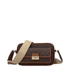 Sac bandoulière en tissu marron Michael Kors
