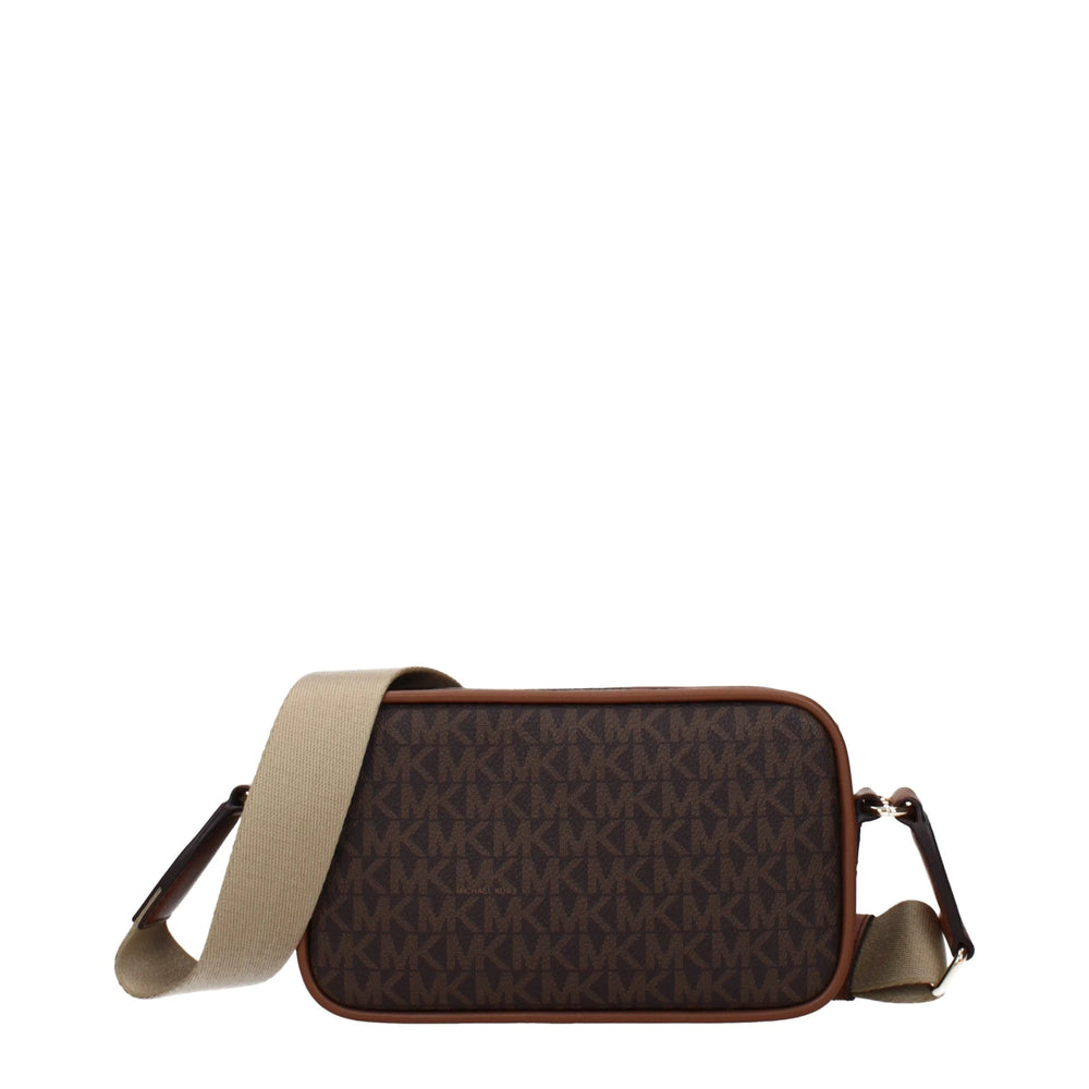 Sac bandoulière en tissu marron Michael Kors