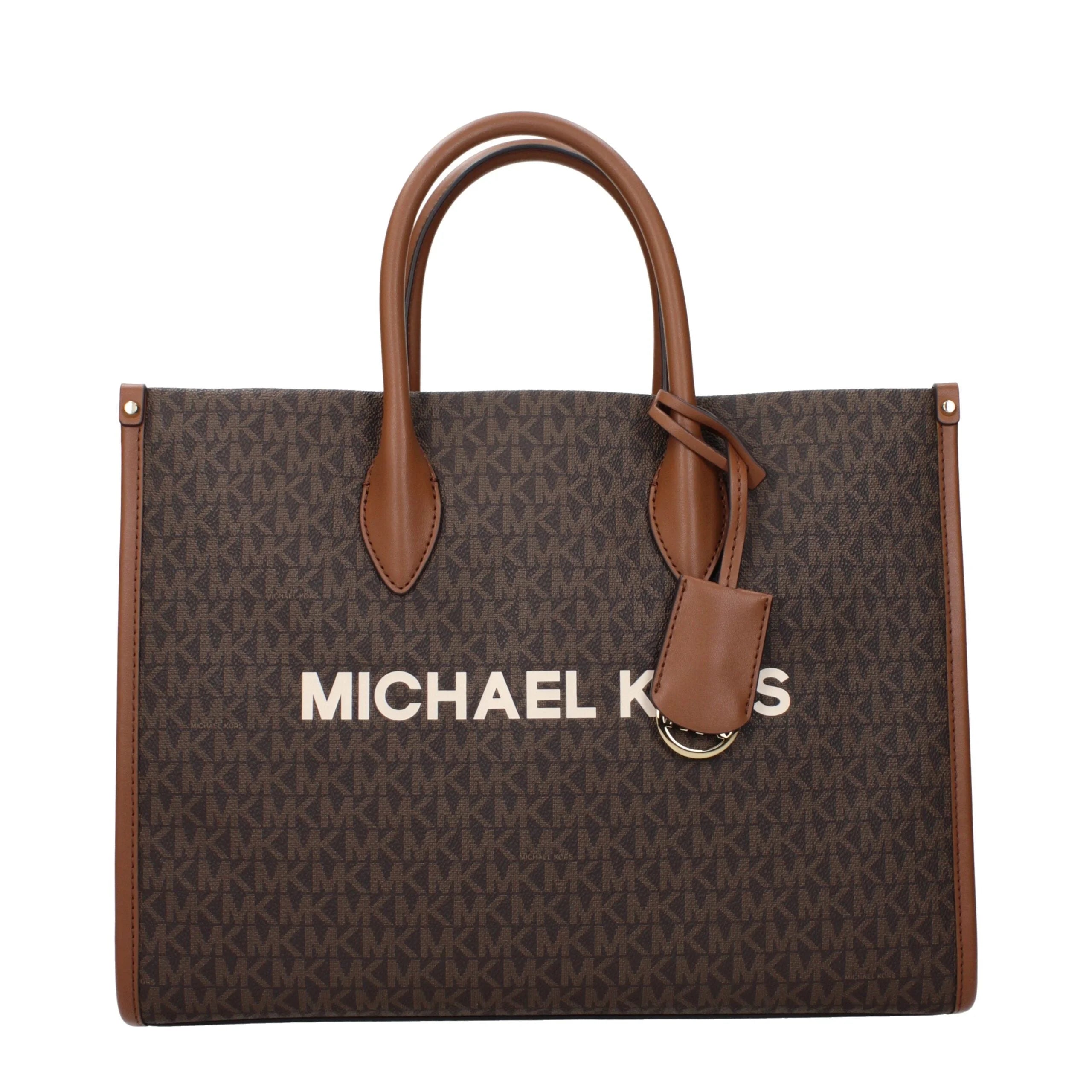 حقيبة يد من Michael Kors مصنوعة من القماش باللون البني