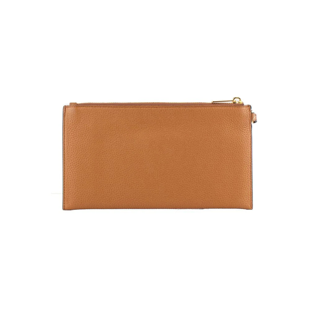 Michael Kors Brown Leather Clutch Bag