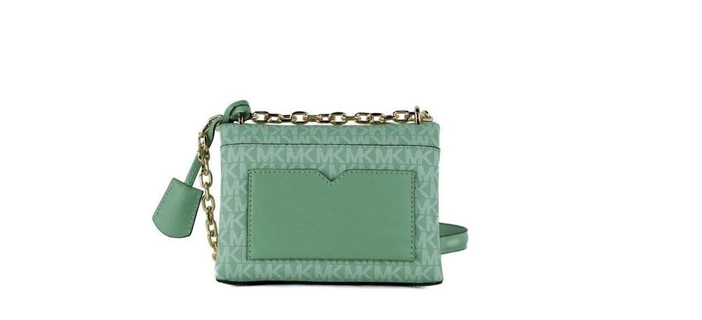 Michael Kors Cece Small Sea Green Signature PVC Convertible Flap Crossbody Bag - Cross Body Bags