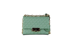 Michael Kors Cece Small Sea Green Signature PVC Convertible Flap Crossbody Bag - Cross Body Bags