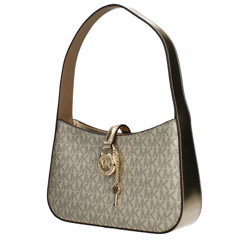 Bolsa de tela dorada Michael Kors