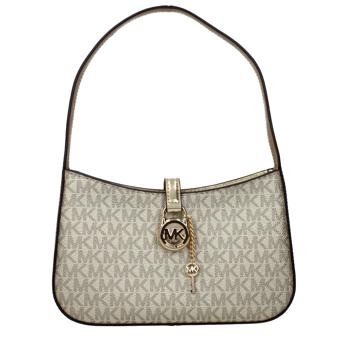 Bolsa de tela dorada Michael Kors