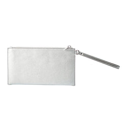 Michael Kors Gray Leather Clutch Bag