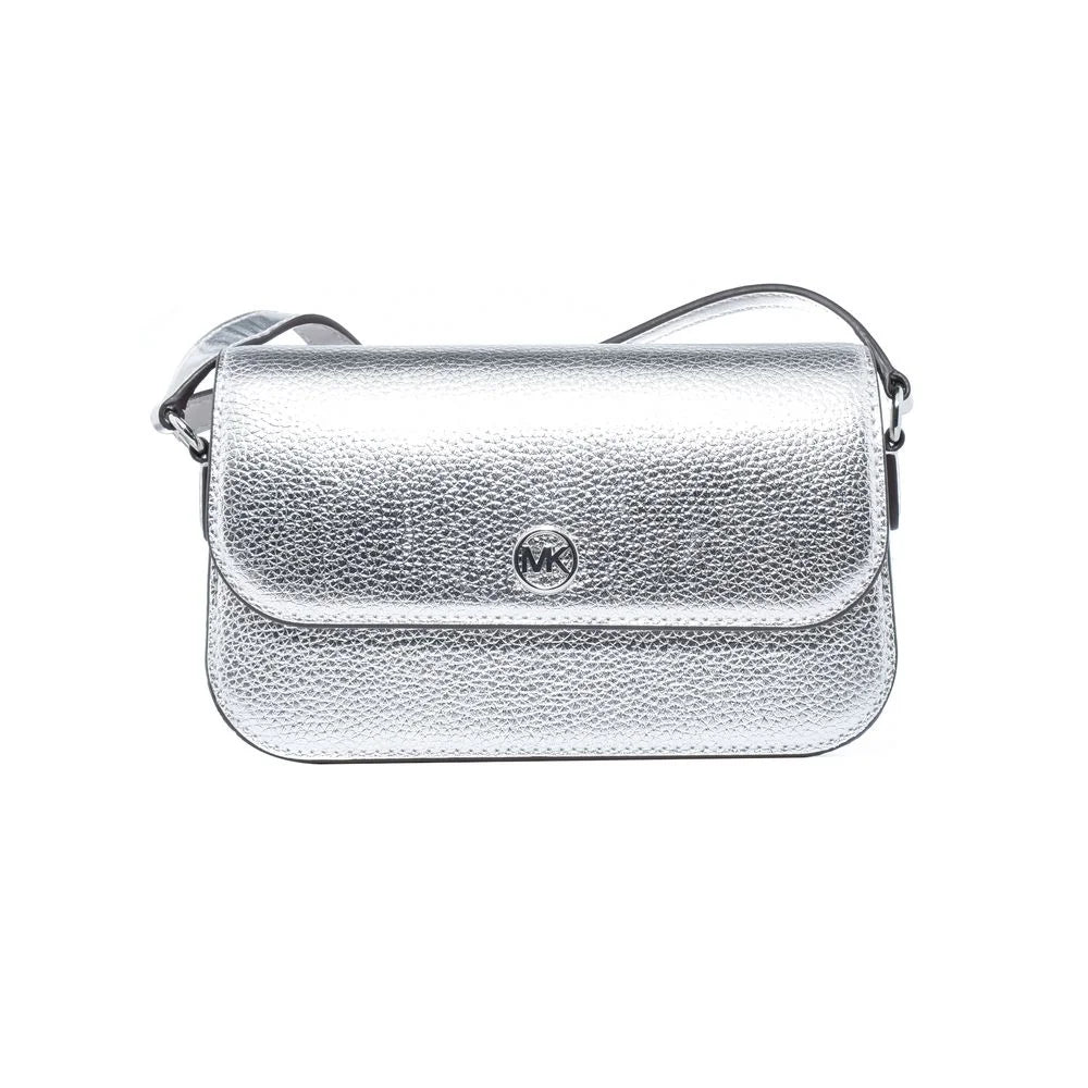 Michael Kors Gray Leather Shoulder Bag