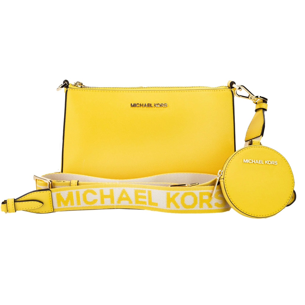 Michael Kors Jet Set Daffodil Vegan Crossbody Tech Attachment Bag Purse - Cross Body Bags