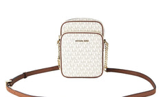 Michael Kors Jet Set Medium Vanilla PVC North South Chain Crossbody Handbag - Cross Body Bags