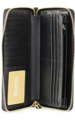 Michael Kors Jet Set Travel Large Black Pebble Leather Continental Wrist Wallet - Wallets