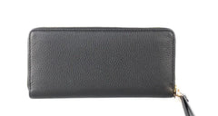 Michael Kors Jet Set Travel Large Black Pebble Leather Continental Wrist Wallet - Wallets