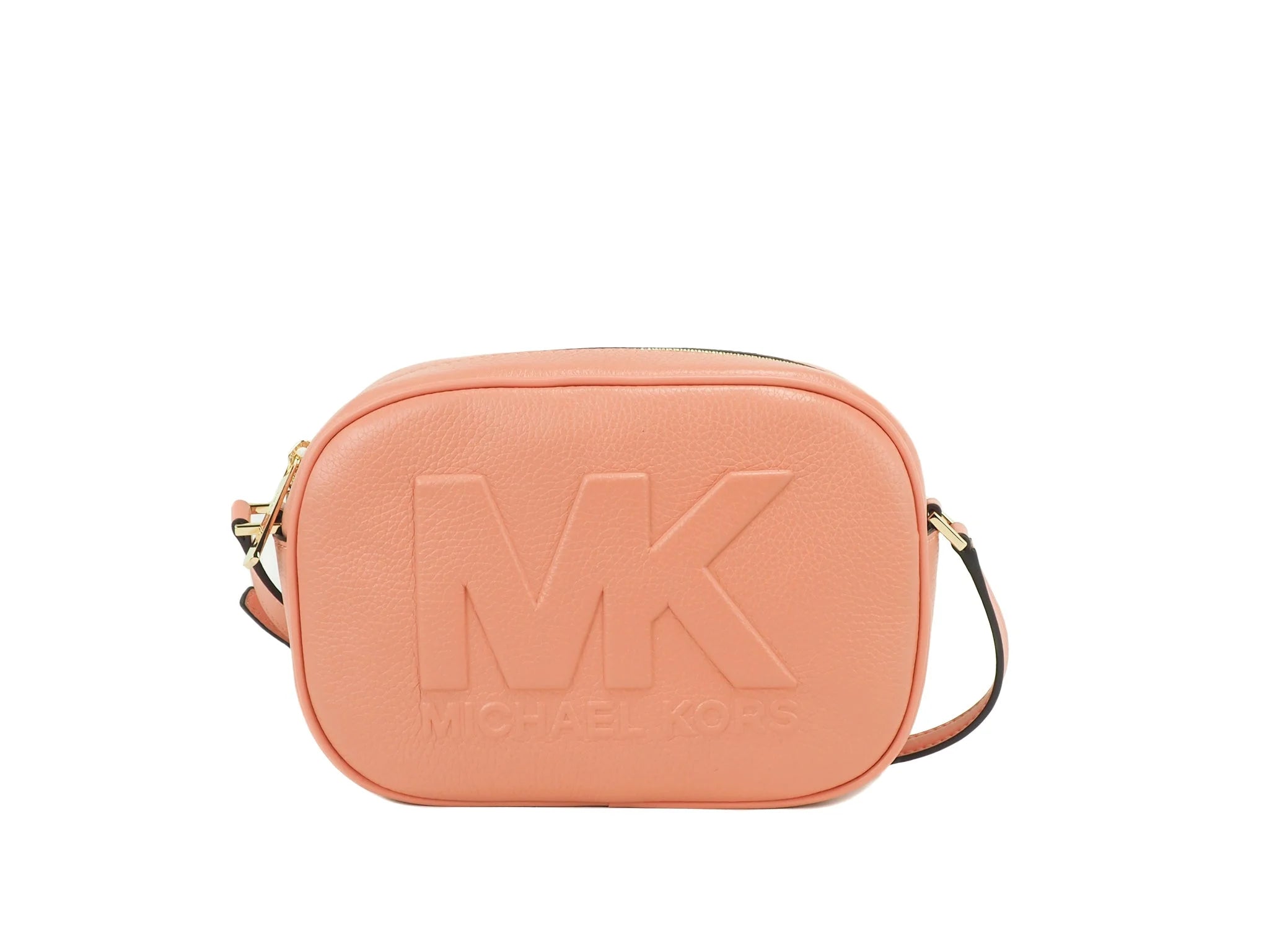 Michael Kors Jet Set Travel Medium Sherbert Leather Oval Camera Crossbody Bag - Cross Body Bags