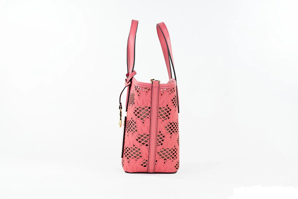 Michael Kors Kimber Small Tea Rose Leather 2-in-1 Zip Tote Messenger Bag Purse - Tote Bags