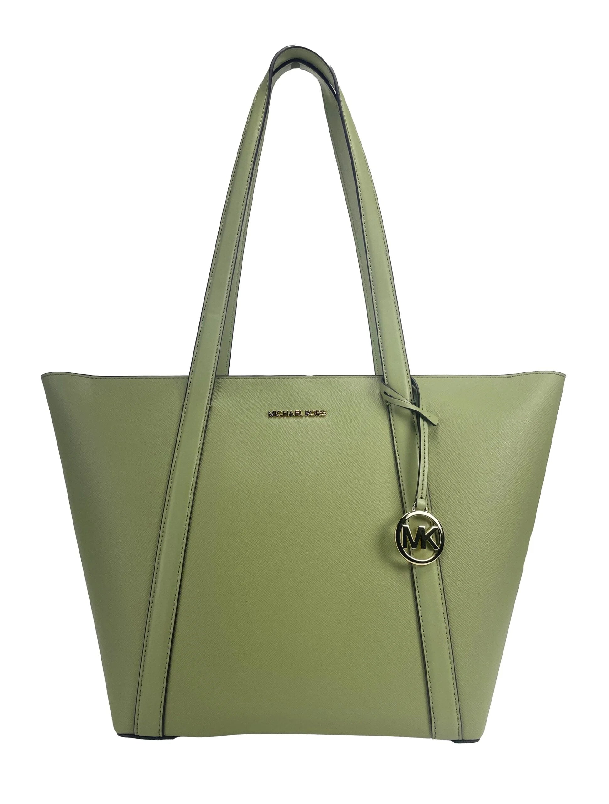 Michael Kors Large Pratt Shoulder Zip Tote Bag Light Sage - Shoulder Bags