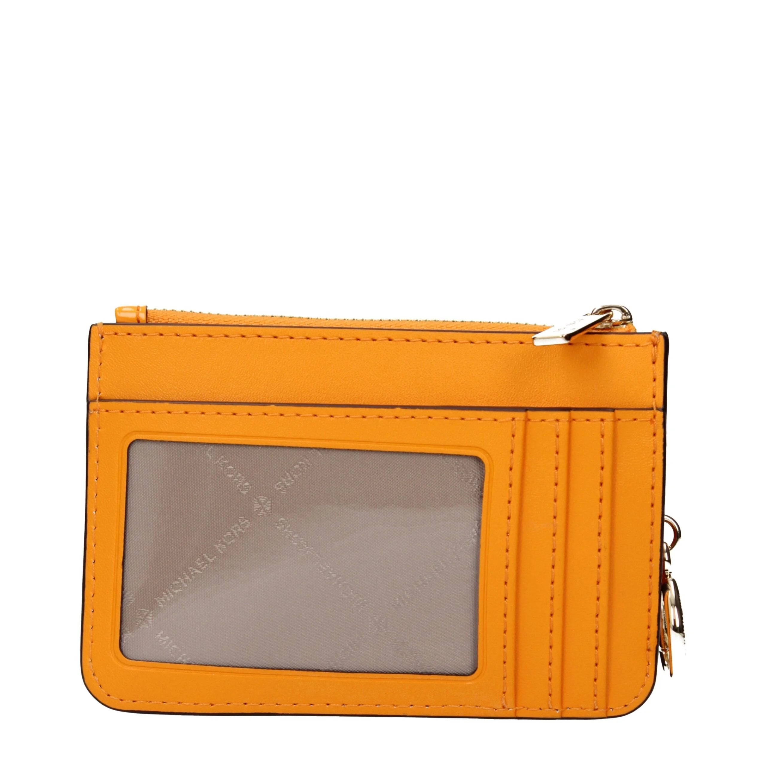Michael Kors Orange Leather Wallets