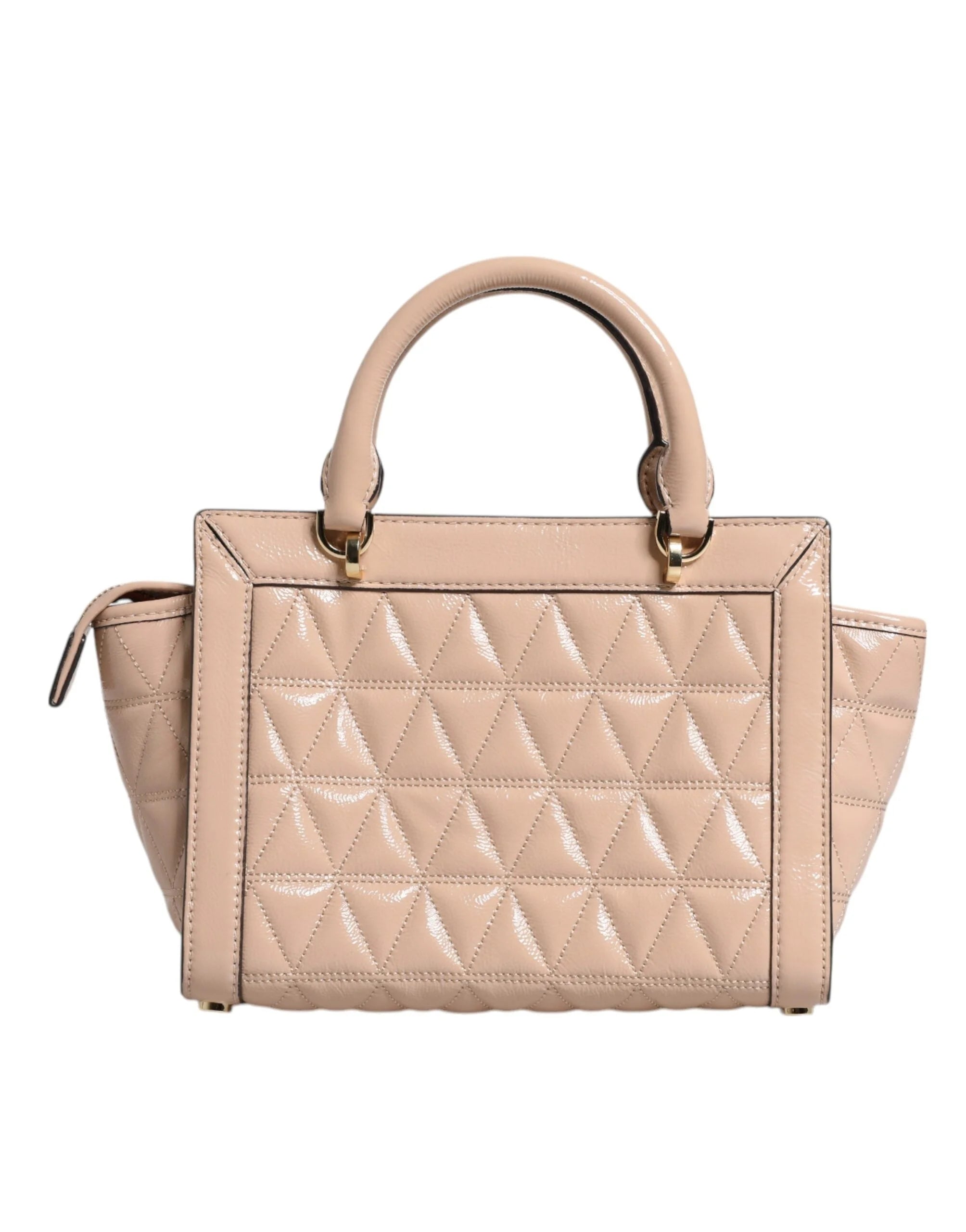 Michael Kors Peach Quilted Leather Logo Crossbody VIVIANNE Messenger Bag - Cross Body Bags