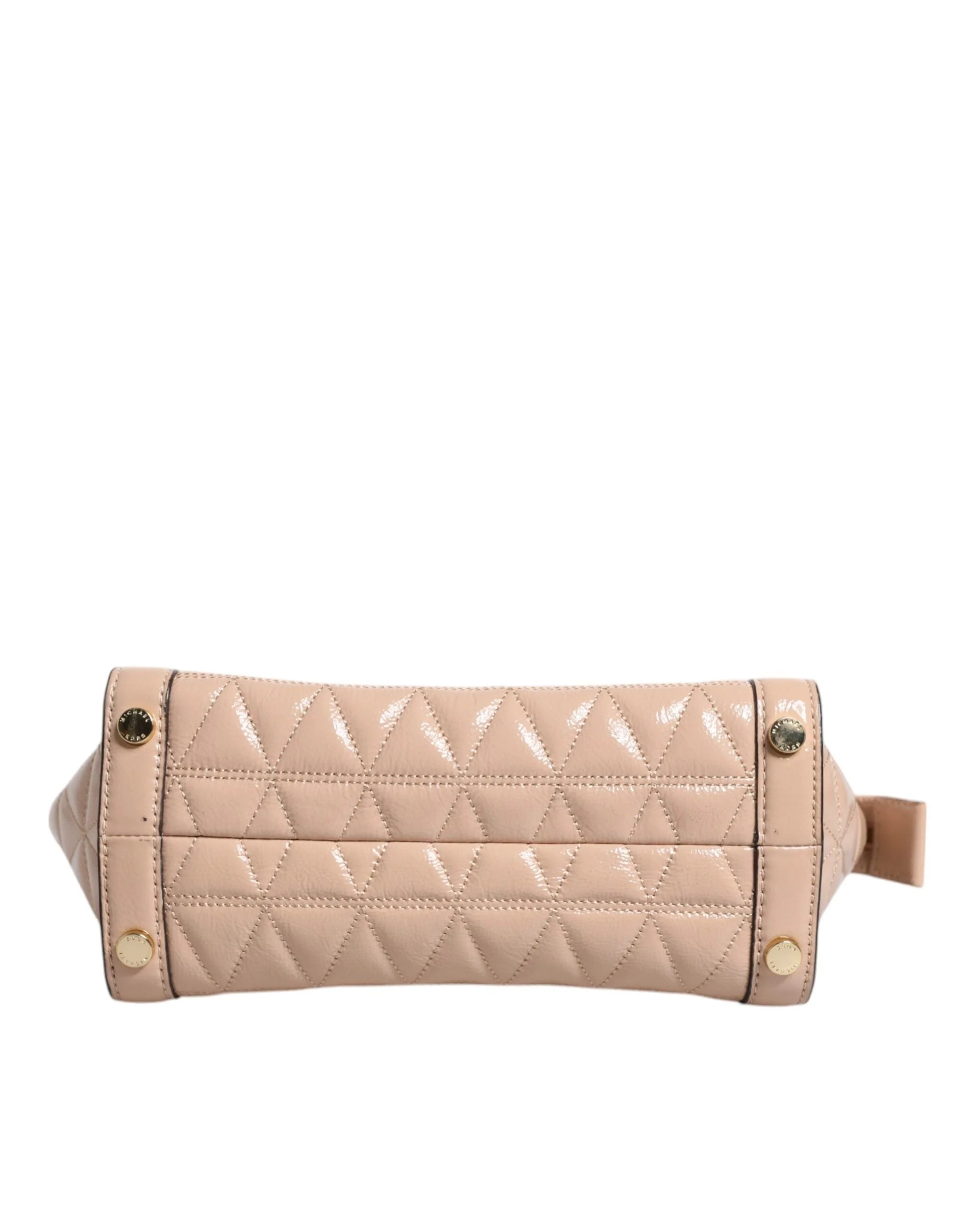 Michael Kors Peach Quilted Leather Logo Crossbody VIVIANNE Messenger Bag - Cross Body Bags
