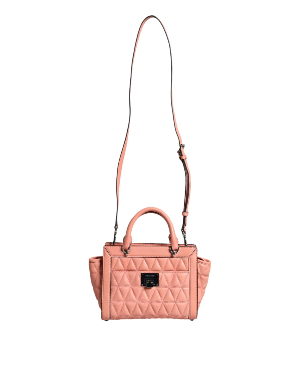 Michael Kors Peach Quilted Leather Logo Crossbody VIVIANNE Messenger Bag - Cross Body Bags